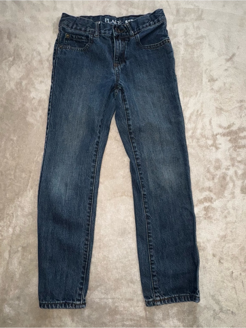 The Children’s Place Boys Straight Leg Jeans in Dark Blue Wash